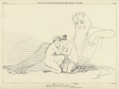 Thetis and Eurynome receiving the Infant Vulcan by John Flaxman